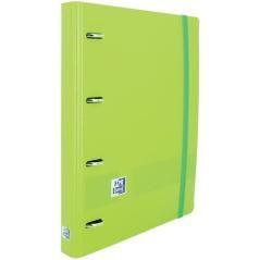 Oxford live & go carpeta 4 anillas 35mm europeanbinder a4+ polyfoam c/recambio 5x5 verde manzana - Imagen 1