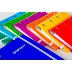 Pacsa carpeta anillas 4 x 35mm exclusive carpeblock c/recambio 120h a4 5x5 greca cierre c/goma c/surtidos