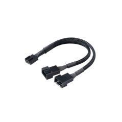 Cable divisor pwm 04p para 2 ventiladores negro 15cm - Imagen 1