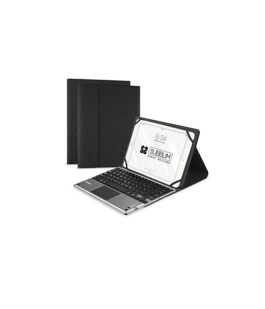 Funda + teclado tablet keytab pro bluetooth 10.1'' touchpad negro subblim - Imagen 1