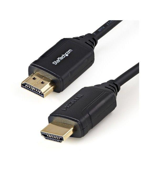 StarTech.com Cable de 50cm HDMI 2.0 Certificado Premium con Ethernet - HDMI de Alta Velocidad Ultra HD de 4K a 60Hz HDR10 - para