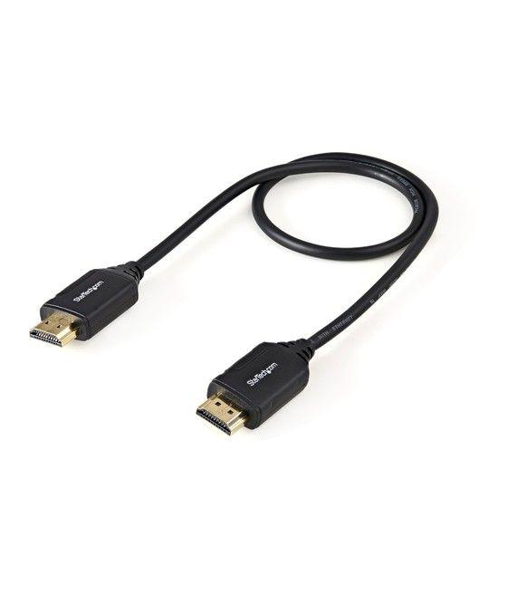 StarTech.com Cable de 50cm HDMI 2.0 Certificado Premium con Ethernet - HDMI de Alta Velocidad Ultra HD de 4K a 60Hz HDR10 - para