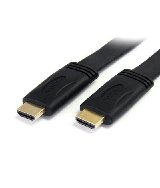 StarTech.com Cable HDMI de alta velocidad con Ethernet 5m Plano - 2x HDMI Macho - Ultra HD 4k x 2k - Negro - Imagen 2