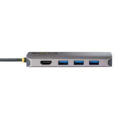 StarTech.com Adaptador Multipuertos USB C de Vídeo 4K a 60Hz, con Hub de 3 Puertos USB-A de 5Gbps, Entrega de Alimentación USB d