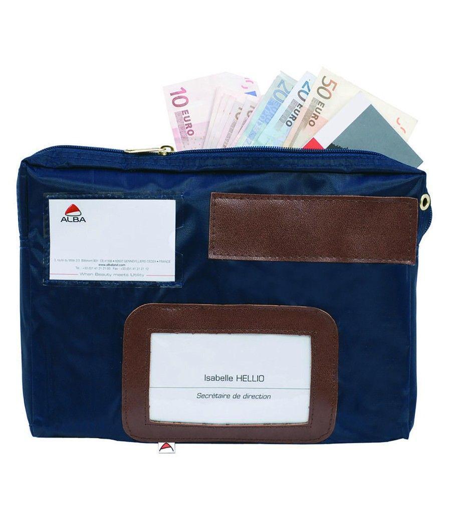 Archivo 2000 bolsa de correspondencia alba fabricada en nylon impermeable 40x270x185 mm azul - Imagen 1