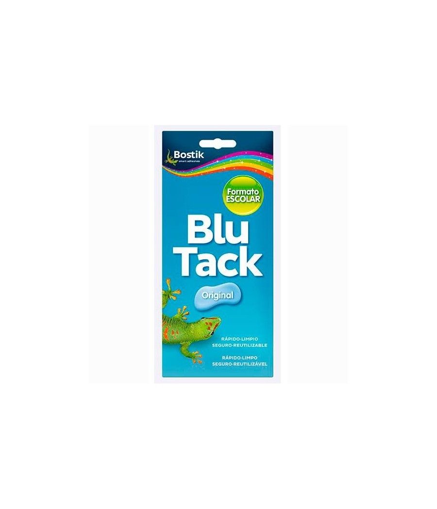 Bostik blu tack original masilla adhesiva reutilizable formato escolar 90gr azul - Imagen 1