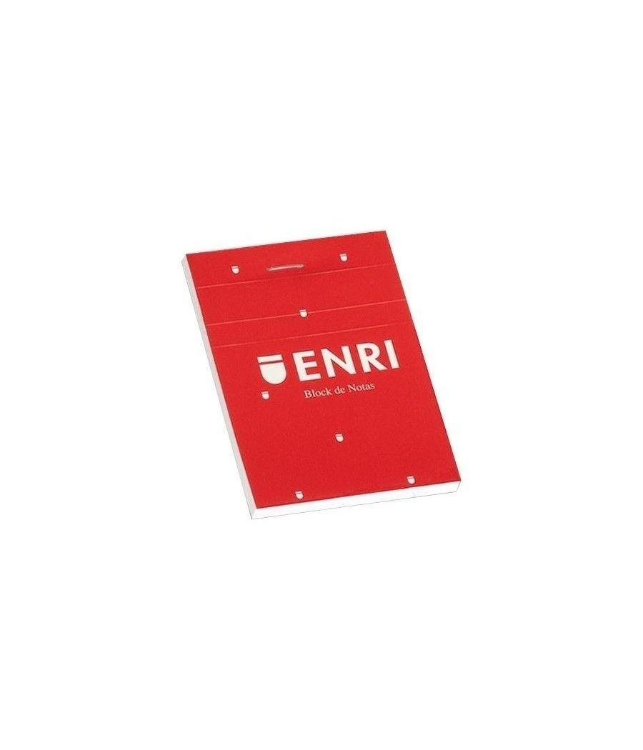 Enri bloc de notas grapado 80h a4 4x4 t/blanda rojo pack 5 unidades - Imagen 1