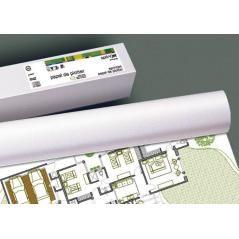 Fabrisa rollo de papel para plotter 610mm(24")x50m 80gr blanco opaco - Imagen 1