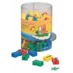 Faibo afilalápices forma rectangular plástico c/surtidos bote 100 ud