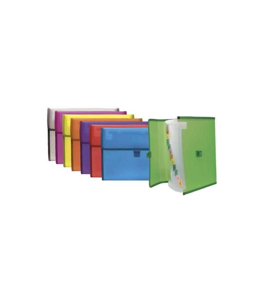 GrafoplÁs clasificador fuelle polipropileno 13 separadores folio violeta - Imagen 1