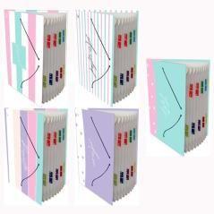 Mariola carpeta fuelle acordeón 12 c/goma folio cartón forrado plastificado diseños surtidos