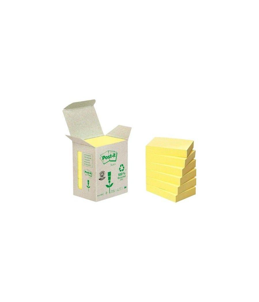 Post-it notas adhesivas recicladas canary yellow 38x51 6 blocs - Imagen 1