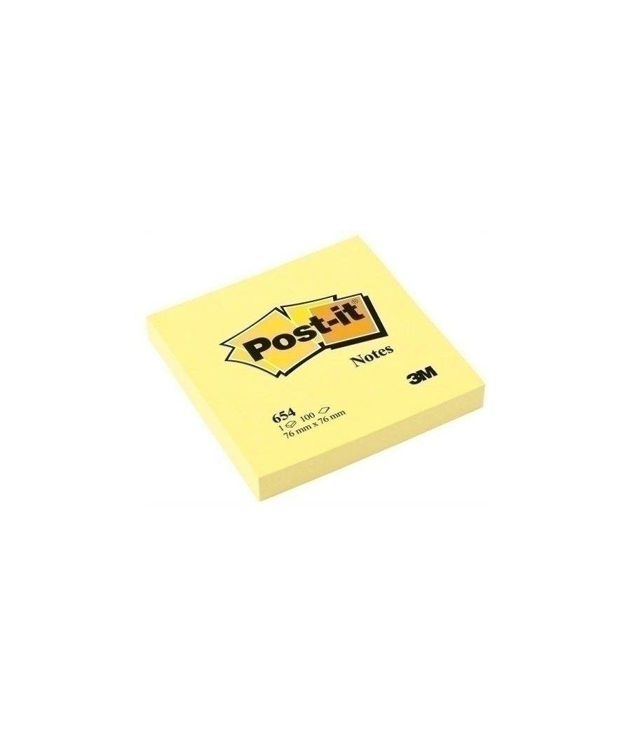 Post-it blocs notas 654 canary yellow 76x76 -pack 12- - Imagen 1