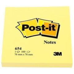 Post-it blocs notas 654 canary yellow 76x76 pack 12 + 12 -24u- - Imagen 1