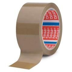 Tesa precinto pp caucho natural marrÓn 132x50 pack 36 unidades - Imagen 1