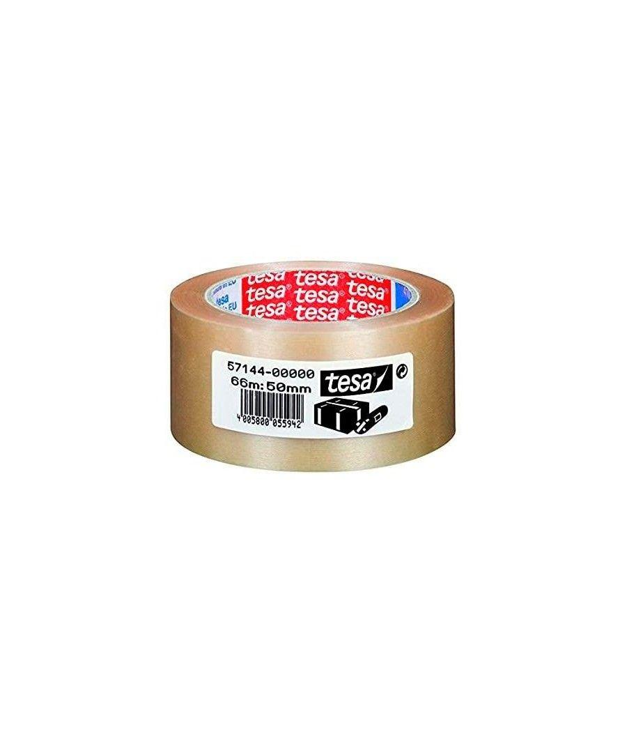 Tesa cinta de embalaje extrafuerte rugosa 66x50 pvc transparente pack 36 unidades - Imagen 1