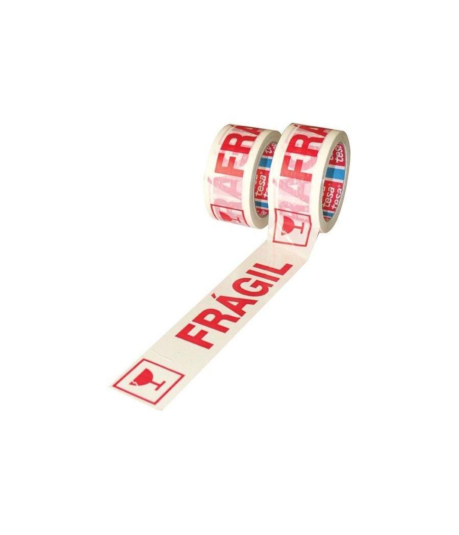 Tesa cinta de embalaje tesapack impreso "fragil" 66mx50mm pack 36 unidades - Imagen 1