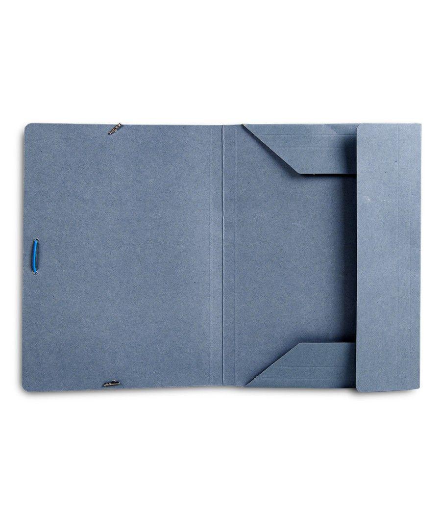 Carpeta liderpapel gomas folio 3 solapas cartón pintado azul 410 g/m2 pack 10 unidades - Imagen 6