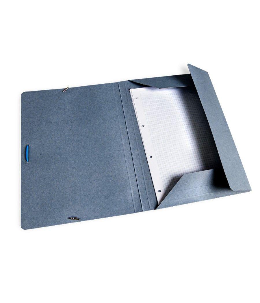 Carpeta liderpapel gomas folio 3 solapas cartón pintado azul 410 g/m2 pack 10 unidades - Imagen 8