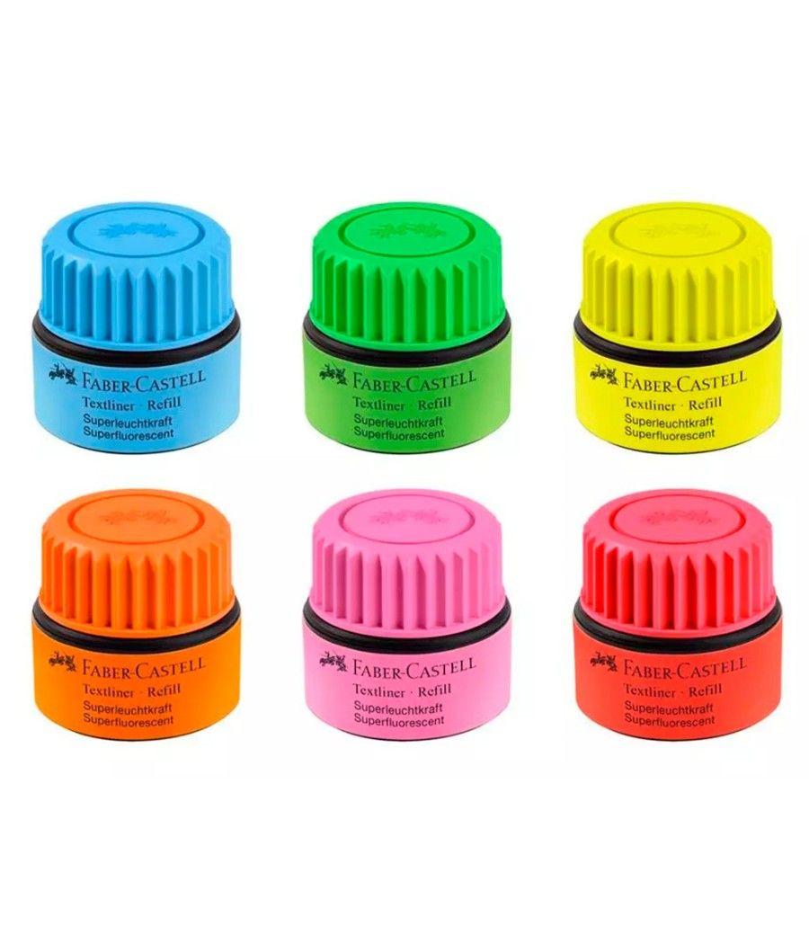 Tinta rotulador faber castell textliner fluorescente 1549 con sistema capilar color naranja frasco de 30 ml - Imagen 4