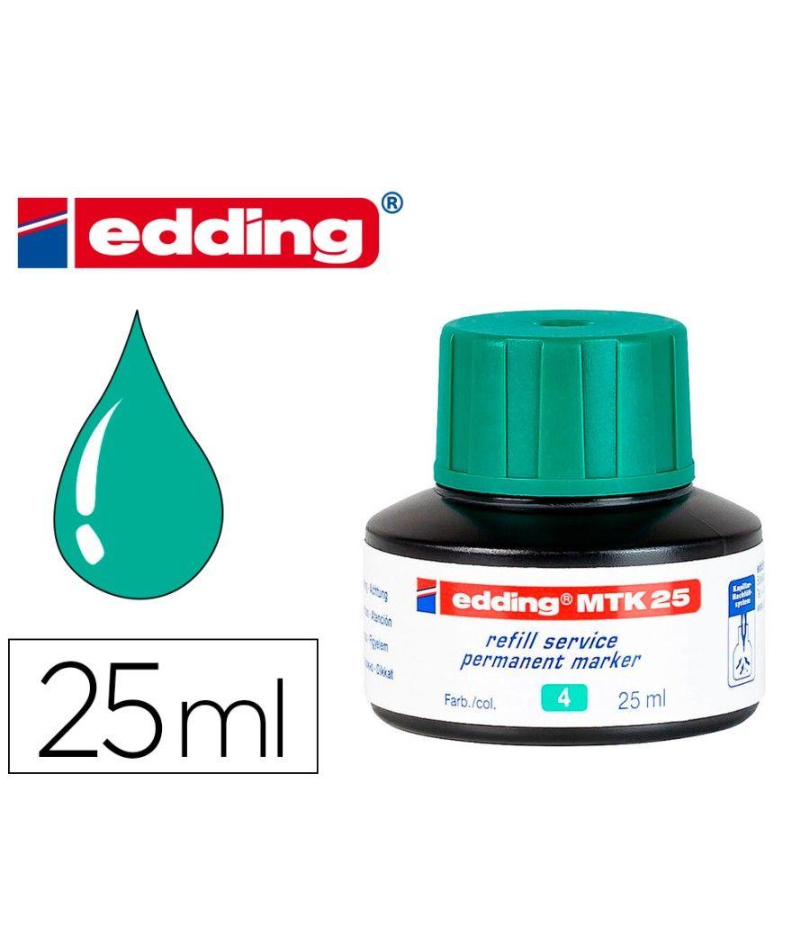 Tinta rotulador edding mtk25 con sistema capilar color verde frasco de 25 ml - Imagen 1