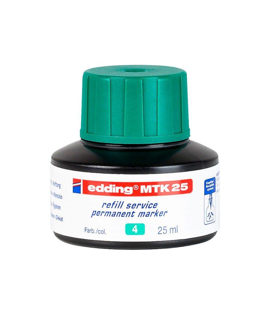 Tinta rotulador edding mtk25 con sistema capilar color verde frasco de 25 ml - Imagen 2