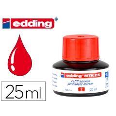 Tinta rotulador edding mtk25 con sistema capilar color rojo frasco de 25 ml - Imagen 1