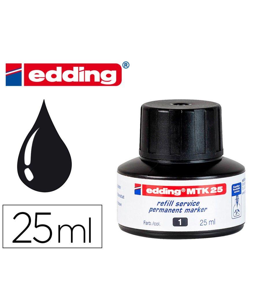 Tinta rotulador edding mtk25 con sistema capilar color negro frasco de 25 ml - Imagen 1