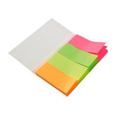 Banderitas separadoras 20x50 mm fluorescente pack de 4 con 20 hojas pack 24 unidades - Imagen 1