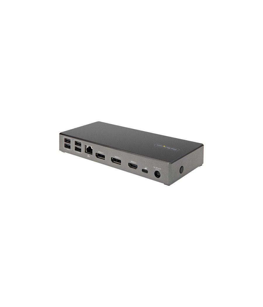 StarTech.com Dock USB-C - Docking Station USB Tipo C para 3 Monitores de 4K - con 100W de Entrega de Alimentación PD - Modo Alt 