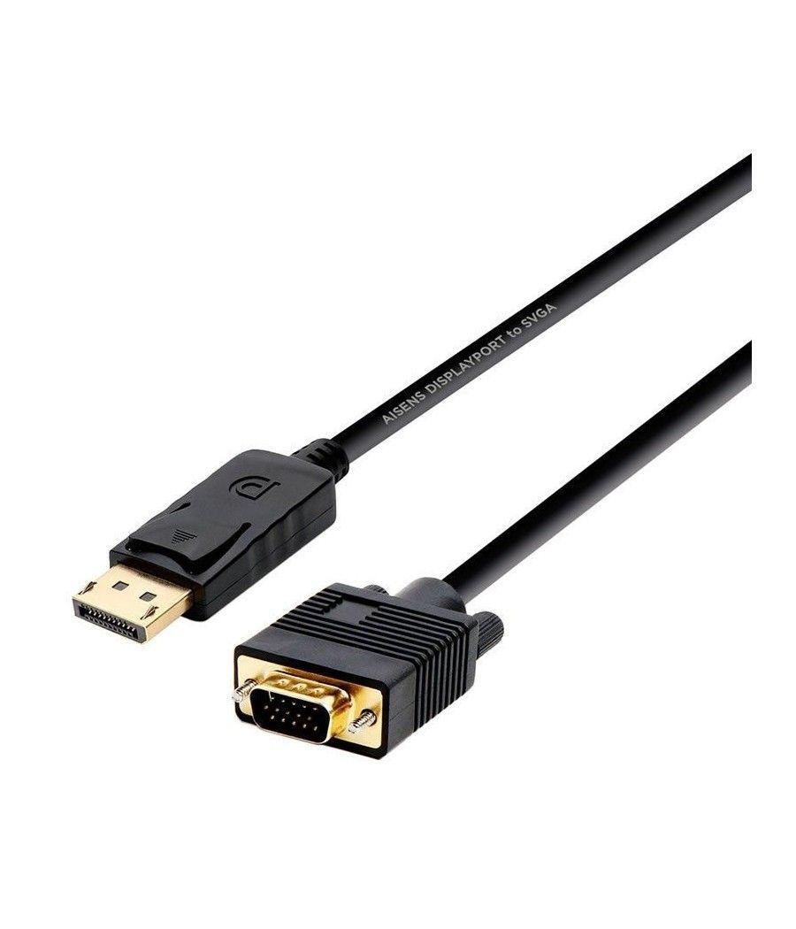 Cable displayport aisens a125-0365/ displayport macho - vga macho/ 2m/ negro - Imagen 1