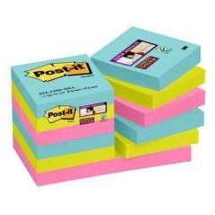 Post-it notas adhesivas super sticky 3 colores lugares miami 47,6x47,6 -12 blocs- - Imagen 1