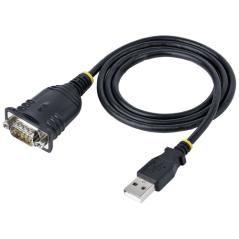 StarTech.com Cable de 1m USB a Serie, Conversor DB9 Macho RS232 a USB, Prolific, Adaptador USB a Serial para PLC/Impresora/Escán