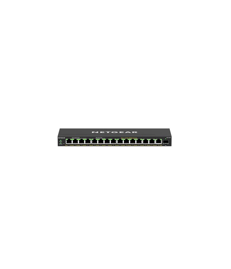 NETGEAR GS316EP-100PES switch Gestionado Gigabit Ethernet (10/100/1000) Energía sobre Ethernet (PoE) Negro - Imagen 2