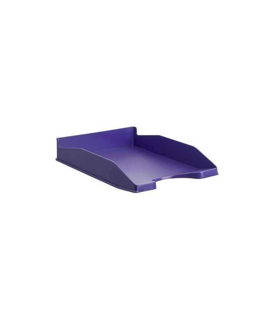 Archivo 2000 bandeja archivo 2000 apilable en 3 posiciones fondo liso formato din a4 y folio 345x255x60 mm malva - Imagen 1