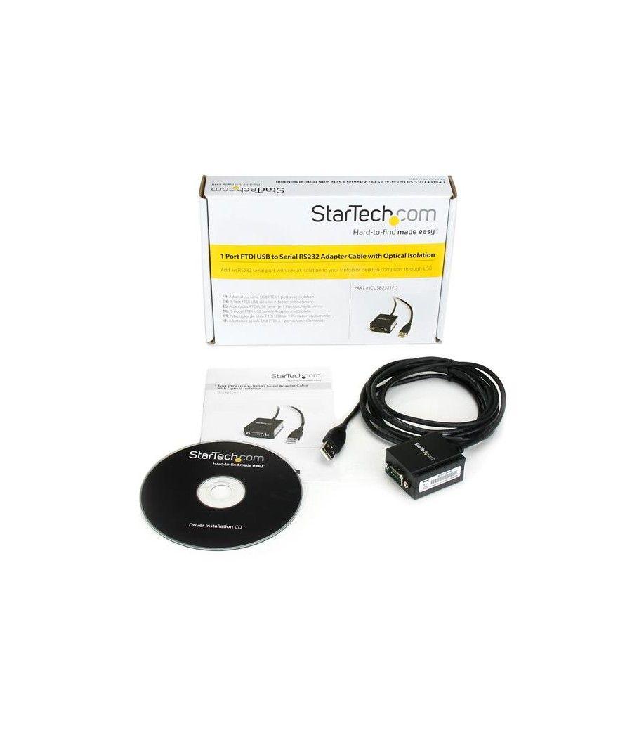 StarTech.com Cable Adaptador 1,8m USB a 1 Puerto Serie Serial RS232 DB9 FTDI Aislamiento Óptico - Imagen 5