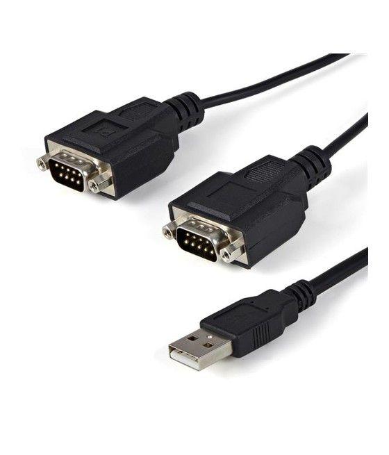 StarTech.com Cable 1,8m USB a 2 Puertos Serie Serial RS232 DB9 Retención del Puerto de Asignación COM - Imagen 1