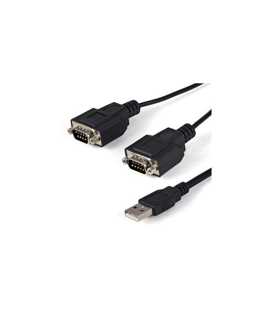 StarTech.com Cable 1,8m USB a 2 Puertos Serie Serial RS232 DB9 Retención del Puerto de Asignación COM - Imagen 1