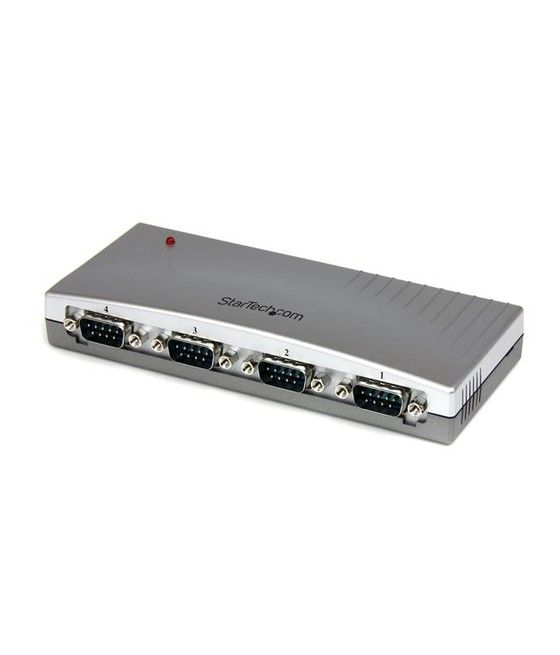 StarTech.com Hub Concentrador USB a 4 Puertos Serie RS232 - Ladrón Serie DB9 - Adaptador USB a Serie - Imagen 1