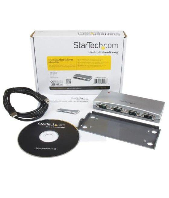 StarTech.com Hub Concentrador USB a 4 Puertos Serie RS232 - Ladrón Serie DB9 - Adaptador USB a Serie - Imagen 5