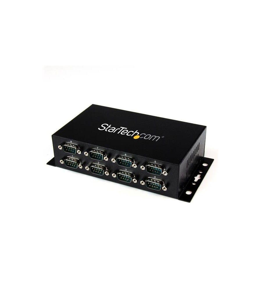 StarTech.com Adaptador Hub Concentrador USB a 8 Puertos Serie RS232 Industrial Montaje en Pared Riel DIN - Imagen 2