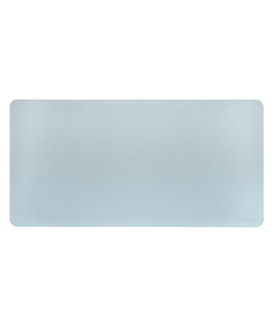 Phoenix matepad alfrombrilla pu 80 x 40 cm antideslizante impermeable materíal simil cuero azul - gris - Imagen 1