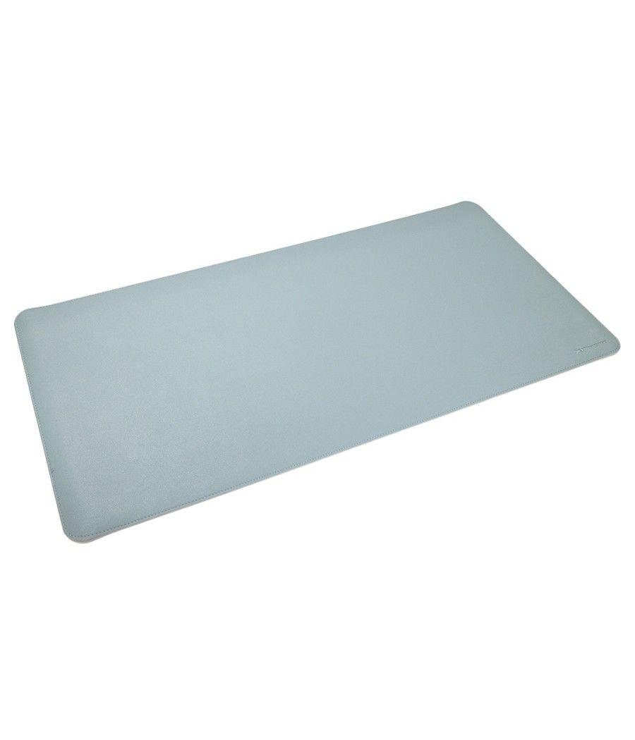 Phoenix matepad alfrombrilla pu 80 x 40 cm antideslizante impermeable materíal simil cuero azul - gris - Imagen 2