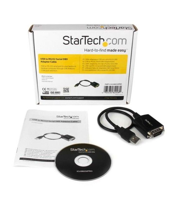 StarTech.com Cable 0,3m USB a Puerto Serie Serial RS232 DB9 con Retención del Puerto de Asignación COM - Imagen 5