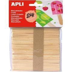Apli palo de polo 114x10mm color madera natural -50u-