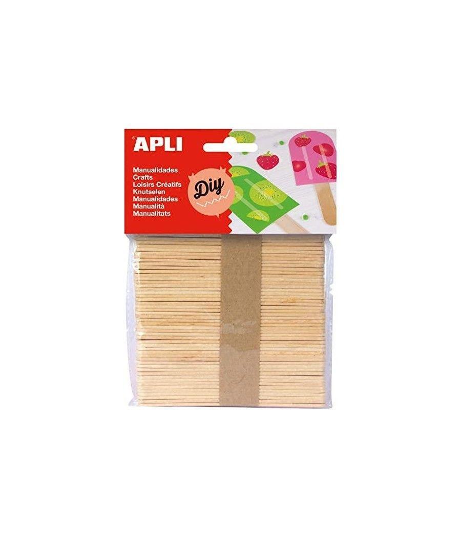 Apli palo de polo 114x10mm color madera natural -50u- - Imagen 1