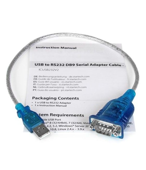 StarTech.com Cable Adaptador USB a Serie RS232 de 1 Puerto Serial DB9 - Macho a Macho - Imagen 7