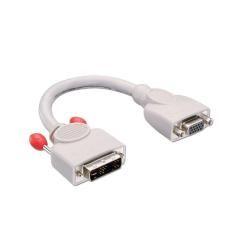 Lindy 41222 adaptador de cable de vídeo 0,2 m DVI-A VGA (D-Sub) Gris - Imagen 1