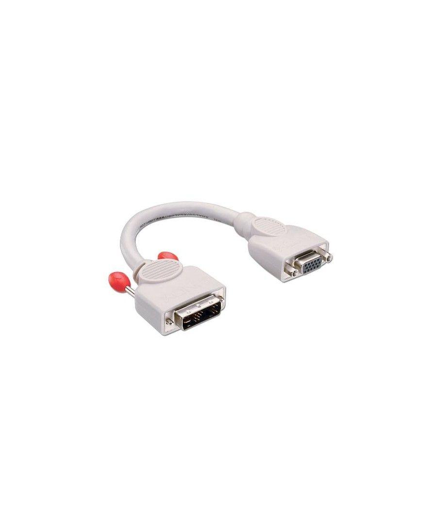 Lindy 41222 adaptador de cable de vídeo 0,2 m DVI-A VGA (D-Sub) Gris - Imagen 1