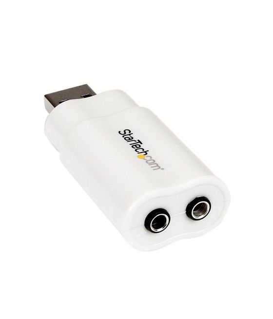 StarTech.com Tarjeta de Sonido Estéreo USB Externa Adaptador Conversor - Blanco - Imagen 3